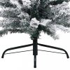 Karácsonyfák, vidaXL zöld PVC vékony műkarácsonyfa hóval 210 cm