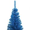 Karácsonyfák, vidaXL kék PVC műkarácsonyfa állvánnyal 210 cm