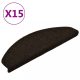 Lépcsőszőnyeg, vidaXL 15 db sötétbarna tűlyukasztott öntapadó lépcsőszőnyeg 65x21x4cm