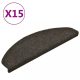 Lépcsőszőnyeg, vidaXL 15 db antracit tűlyukasztott öntapadó lépcsővédő 65 x 21 x 4 cm