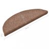 Lépcsőfokok, vidaXL 15 db barna lépcsőszőnyeg 56 x 17 x 3 cm
