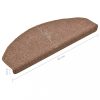 Lépcsőszőnyeg, vidaXL 15 db barna lépcsőszőnyeg 65 x 24 x 4 cm
