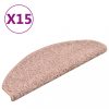 Lépcsőszőnyeg, vidaXL 15 db világos rózsaszín lépcsőszőnyeg 65 x 21 x 4 cm