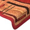 Lépcsőszőnyeg, vidaXL 15 db piros öntapadó lépcsőszőnyeg 65 x 21 x 4 cm