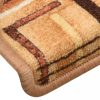 Lépcsőfokok, vidaXL 15 db bézs öntapadó lépcsőszőnyeg 65 x 21 x 4 cm