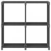 Könyvespolcok, állópolcok, vidaXL 4 rekeszes szürke szövet bemutató polc 69 x 30 x 72,5 cm