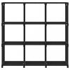 Könyvespolcok, állópolcok, vidaXL 9 rekeszes fekete szövet bemutató polc 103 x 30 x 107,5 cm