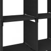 Könyvespolcok, állópolcok, vidaXL 9 rekeszes fekete szövet bemutató polc 103 x 30 x 107,5 cm