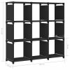 Könyvespolcok, állópolcok, vidaXL 9 rekeszes fekete szövet bemutató polc 103 x 30 x 107,5 cm