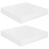 Fali polcok és párkányok, vidaXL 2 db magasfényű fehér MDF lebegő fali polc 23 x 23,5 x 3,8