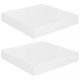 Fali polcok és párkányok, vidaXL 2 db magasfényű fehér MDF lebegő fali polc 23 x 23,5 x 3,8