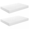 Fali polcok és párkányok, vidaXL 2 db magasfényű fehér MDF lebegő fali polc 40 x 23 x 3,8 cm