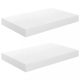 Fali polcok és párkányok, vidaXL 2 db magasfényű fehér MDF lebegő fali polc 40 x 23 x 3,8 cm