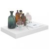 Fali polcok és párkányok, vidaXL 2 db magasfényű fehér MDF lebegő fali polc 40 x 23 x 3,8 cm