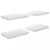 Fali polcok és párkányok, vidaXL 4 db magasfényű fehér MDF lebegő fali polc 40 x 23 x 3,8 cm
