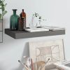 Fali polcok és párkányok, vidaXL magasfényű szürke MDF lebegő fali polc 40 x 23 x 3,8 cm