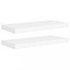 Fali polcok és párkányok, vidaXL 2 db fehér MDF fali polc 60 x 23,5 x 3,8 cm