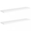 Fali polcok és párkányok, vidaXL 2 db fehér MDF lebegő fali polc 120 x 23,5 x 3,8 cm