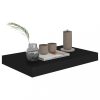 Fali polcok és párkányok, vidaXL 4 db fekete MDF lebegő fali polc 40 x 23 x 3,8 cm