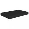 Fali polcok és párkányok, vidaXL 4 db fekete MDF lebegő fali polc 40 x 23 x 3,8 cm