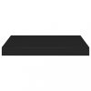 Fali polcok és párkányok, vidaXL 4 db fekete MDF lebegő fali polc 40 x 23 x 3,8 cm