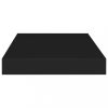 Fali polcok és párkányok, vidaXL 4 db fekete MDF lebegő fali polc 40 x 23 x 3,8 cm