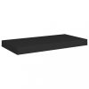 Fali polcok és párkányok, vidaXL 2 db fekete MDF lebegő fali polc 50 x 23 x 3,8 cm