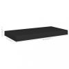 Fali polcok és párkányok, vidaXL 2 db fekete MDF lebegő fali polc 50 x 23 x 3,8 cm