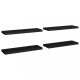 Fali polcok és párkányok, vidaXL 4 db fekete MDF lebegő fali polc 80 x 23,5 x 3,8 cm
