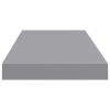 Fali polcok és párkányok, vidaXL szürke MDF lebegő fali polc 60 x 23,5 x 3,8 cm