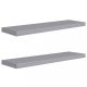 Fali polcok és párkányok, vidaXL 2 db szürke MDF lebegő fali polc 90 x 23,5 x 3,8 cm