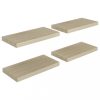 Fali polcok és párkányok, vidaXL 4 db tölgyszínű MDF lebegő fali polc 50 x 23 x 3,8 cm