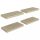 Fali polcok és párkányok, vidaXL 4 db tölgyszínű MDF lebegő fali polc 50 x 23 x 3,8 cm