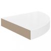 Fali polcok és párkányok, vidaXL magasfényű fehér MDF lebegő sarokpolc 25 x 25 x 3,8 cm