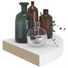 Fali polcok és párkányok, vidaXL 4 db fehér MDF lebegő sarokpolc 25 x 25 x 3,8 cm