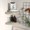 Fali polcok és párkányok, vidaXL 2 db tölgyszínű MDF lebegő sarokpolc 25 x 25 x 3,8 cm