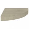 Fali polcok és párkányok, vidaXL 2 db tölgyszínű MDF lebegő sarokpolc 25 x 25 x 3,8 cm