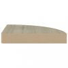Fali polcok és párkányok, vidaXL 2 db tölgyszínű MDF lebegő sarokpolc 25 x 25 x 3,8 cm
