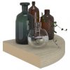 Fali polcok és párkányok, vidaXL 2 db tölgyszínű MDF lebegő sarokpolc 25 x 25 x 3,8 cm