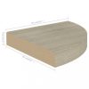 Fali polcok és párkányok, vidaXL 2 db tölgyszínű MDF lebegő sarokpolc 25 x 25 x 3,8 cm