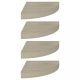 Fali polcok és párkányok, vidaXL 4 db tölgyszínű MDF lebegő sarokpolc 25x25x3,8 cm