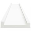 Fali polcok és párkányok, vidaXL 2 db fehér MDF szegélypolc képkeretekhez 80 x 9 x 3 cm