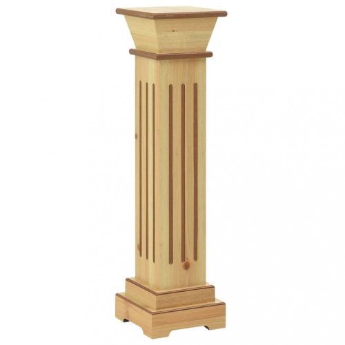 Növényállványok, vidaXL klasszikus faszínű MDF szögletes oszlop virágállvány 17x17x66cm