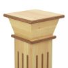 Növényállványok, vidaXL klasszikus faszínű MDF szögletes oszlop virágállvány 17x17x66cm