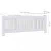 Radiátor kiegészítők, vidaXL fehér MDF radiátorburkolat 78 cm