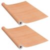 Ablakfóliák, vidaXL 2 db világos tölgyszínű öntapadó PVC ajtófólia 210 x 90 cm