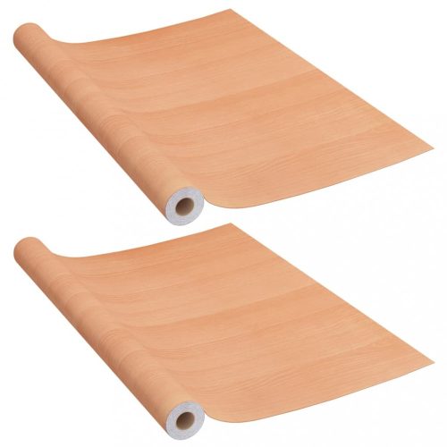 Ablakfóliák, vidaXL 2 db világos tölgyszínű öntapadó PVC ajtófólia 210 x 90 cm