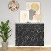 Ablakfóliák, vidaXL fekete kőmintás öntapadó PVC bútorfólia 500 x 90 cm
