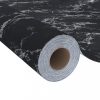 Ablakfóliák, vidaXL fekete kőmintás öntapadó PVC bútorfólia 500 x 90 cm
