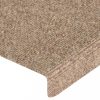 Lépcsőszőnyeg, vidaXL 15db tűvel lyuggatott puncsszínű szövet lépcsőszőnyeg 65x21x4cm